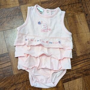 Vintage Chase NASCAR Dale Earnhardt Jr Pink Baby Girl Sleeveless One Piece 6-9M